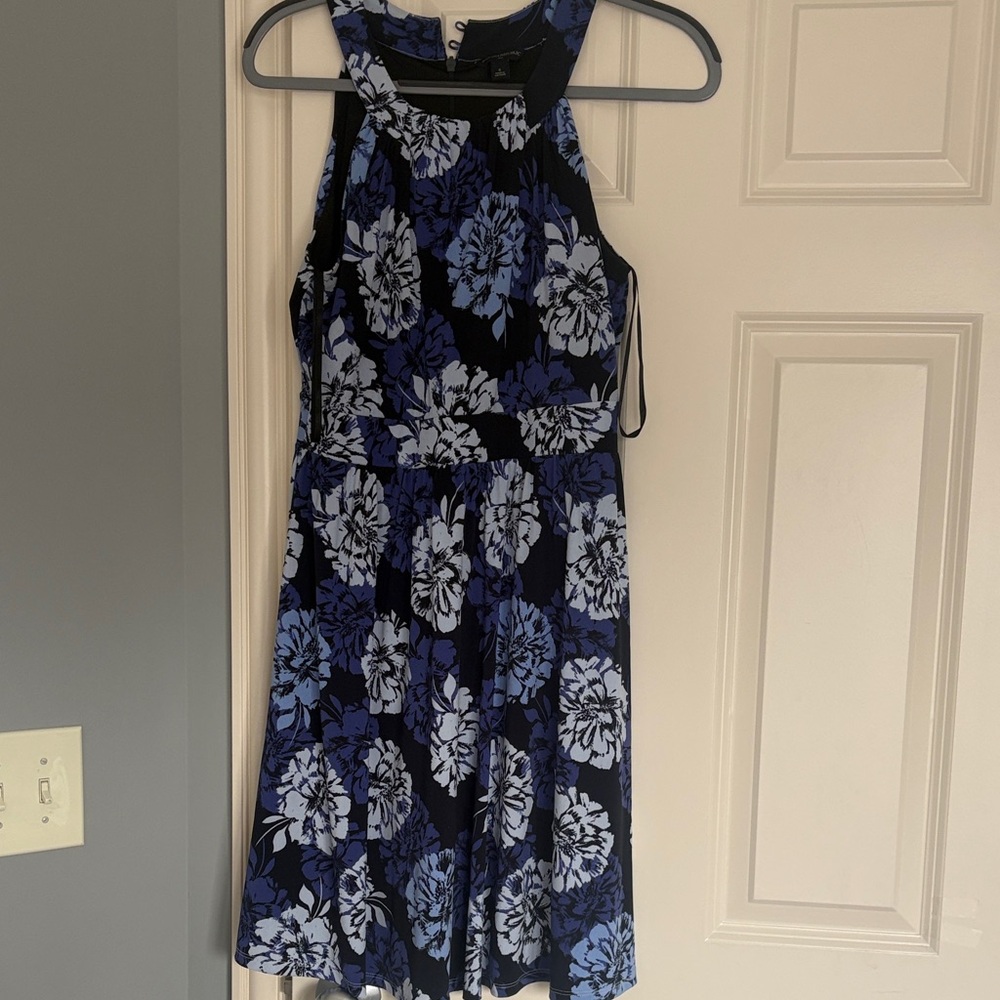 Banana Republic Blue Floral Midi Dress